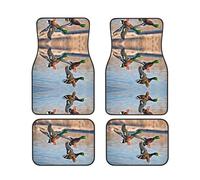 Mallard Ducks Car Foot Mat Set Of 4 Pieces For Most Cars, Trucks, Vans, Sedans, Crossover Vehicles, And Suvs