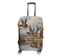 Mallard Ducks Flying Over The Water Luggage Cover Washable Suitcase Protector Anti-Scratch Suitcase Covers Fits 18-32 Inch S