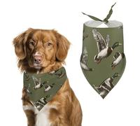 Mallard Ducks Flying Pattern Cute Dog Bandanas Adjustable Bibs Puppy Neckerchief for Cat Triangle Pet Scarf Summer