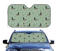 Mallard Ducks Green Leaves Car Front Window Sun Blocker Sun Shades Universal Uv Car Windshield Sunshade For Trucks Hatchbacks Suv 76x140cm