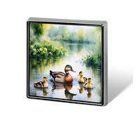 Mallard Ducks Pattern Cute Lapel Pins Metal Brooch Badge Tie Hats Clothes Accessories for Men Women