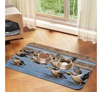 Mallard Ducks Print Pet Absorbent Leather Tablecloth Perfect for Dogs, Cats, and Other Pets