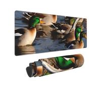 Mallard Ducks Printed Extra Large Gaming Mouse Mat 31.5x12in - Rubber Keyboard Pad, Computer Mousepad, Desk Mat
