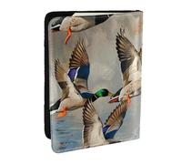 Mallard Ducks Printed Passport Holder - 6.5 x 4.5 Inch RFID Blocking Travel Wallet,Stylish Passport Cover,Lightweight Document Organizer for Cards