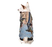 Mallard Ducks Small Dog Hoodie Cute Printed Pet Sweater with Hood for Small Breed Dogs, Lightweight Comfortable