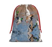 Mallard Ducks Ultra Soft Velvet Gift Bag, Comfortable To The Touch, Reusable