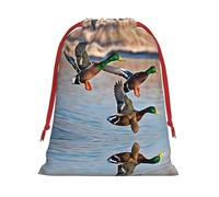 Mallard Ducks Ultra Soft Velvet Gift Bag, Stylish Design, Preferred For Holidays