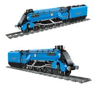 Mallard Steam Train Building Set, Classic Locomotive Model, 1413PCS | Collection City Transport Bricks Kit for Adult, STEM Education Toy, Creative Gift for Railway Enthusiast