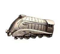 Mallard Steam Train shaped pewter lapel pin