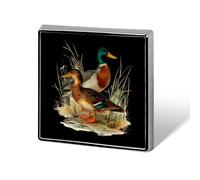 Mallard Wild Duck Square Pin Brooch Badge Button Stylish Aluminum Decor for Backpacks Hats
