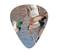 Mallards Duck Hunting Mallard Ducks,12 Pcs Guitar Pick,3 Different Thickness Plectrums for Acoustic Guitar Bass Ukulele (0.46mm 0.96mm 0.71mm)