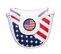 Mallet Head Cover Putter Cover with Magnetic Closure Golf Headcover USA Flag