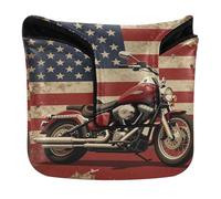Mallet Putter Covers Magnetic Snap Golf Putter Headcovers for Mallets and Square PU Leather Waterproof Vintage Motorcycle USA Flag Retro Biker USA