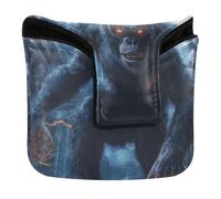 Mallet Putter Covers Magnetic Snap Putter Headcovers for Men and Women PU Leather Chimpanzee