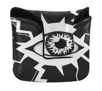 Mallet Putter Head Cover with Magnetic Closure Devil Eye Black and White Putters Headcovers for Men and Women PU Leather Waterproof funda con cierre magnético para Palos de Golf