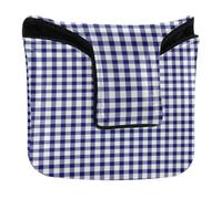 Mallet Putter Head Covers Magnetic Golf Accessories for Mallet Square Waterproof PU Leather Navy Blue and White Buffalo Plaid Gingham Check Pattern