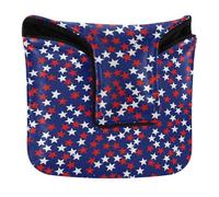 Mallet Putter Head Covers Magnetic Snap Putter Headcover for Most Brand PU Leather Waterproof Stars USA Flag Stripes