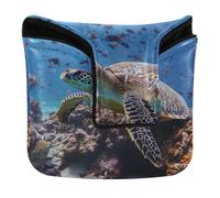 Mallet Putter Head Covers with Magnetic Closure Putter Headcover for Most Brand PU Leather A Turtle