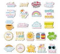 MALLMALL6 22Pcs Spanish Inspirational Fridge Magnets Decor Accessories Motivational Gift for Teens Adults, Español Positive Quote Refrigerator Magnets for Kitchen Office Locker Whiteboard Mailbox Door