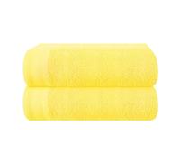 MALLONI HOME Cotton 2-Pack Oversized Bath Towel Set 70 x 140 cm, Large Bath Towels, Ultra Absorbent, Compact, Quick Drying and Lightweight Towel - Yellow