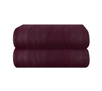MALLONI HOME Cotton 2-Pack Oversized Bath Towel Set 70 x 140 cm, Large Bath Towels, Ultra Absorbent, Compact and Lightweight Towel - Burgundy