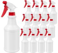 Malloom 12 Pcs 500 ML Empty Spray Bottles, 16 oz Refillable Water Spray Bottles Empty Mist Atomiser Spray Bottles, Leak Proof Squirt Bottles Bulk for Cleaning, Plant, Gardening, Bleach, Hairdressing