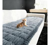 Malloom Couch Cover Sofa Covers 3 Seater, Dog Couch Cover Protector, Pet Friendly Couch Cushion Covers, Washable Sofa Slipcovers Furniture Protector for Sectional Sofa (Grey, 70 x 180cm)