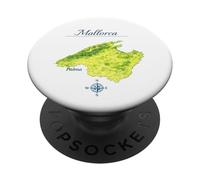 Mallorca Map - Palma Balearic Island PopSockets Adhesive PopGrip