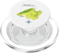 Mallorca Map - Palma Balearic Island PopSockets PopGrip for MagSafe