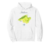 Mallorca Map - Palma Balearic Island Pullover Hoodie