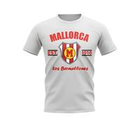 Mallorca Men's Mens Established Football T-Shirt in White | Size: 2XL Mallorca White 2XL
