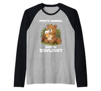 Mallorca PARTY ANIMAL SHY IN DAYLIGHT Funny Malle Raglan Baseball Tee