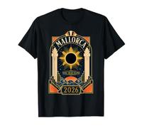 Mallorca Solar Eclipse 2026 - Art Deco Celestial Arch T-Shirt