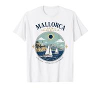 Mallorca Solar Eclipse 2026 Mediterranean Sailing Value Graphic T-Shirt, Men, White, XL