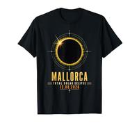 Mallorca Solar Eclipse 2026 - Minimal Gold Corona T-Shirt