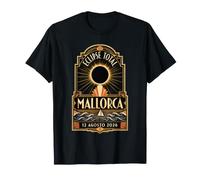 Mallorca Solar Eclipse 2026 - Spanish Art Deco Poster T-Shirt