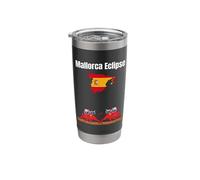 Mallorca Solar eclipses Bulls Spanish Flag Spain map Stainless Steel Insulated Tumbler