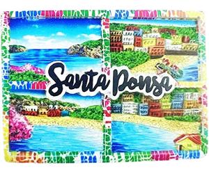 Mallorca Spain Santa Ponsa Mallorca Magnet Fridge Refrigerator Magnet Decoration Sticker Souvenir Resin Crafts Kitchen Whiteboard