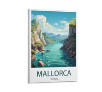 Mallorca Spain Vintage Travel Posters Landscape 20x30inch(50x75cm) Canvas Print for Living Room, Bedroom, Dorm, Home, Office Wall Decoration