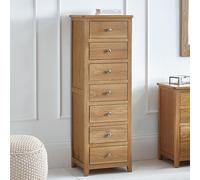 Mallory Chest of Drawers - 7 Drawer - Tall - Oak