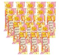 Mallow Hot Dog 22g - Soft Marshmallow Treat - Assorted Fruit Flavour Marshmallow (16 x Pack)