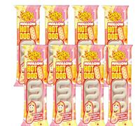Mallow Hot Dog 22g - Soft Marshmallow Treat - Assorted Fruit Flavour Marshmallow (8 x Pack)