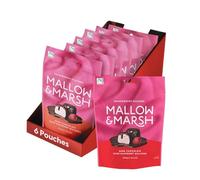 Mallow & Marsh Raspberry Coated in 70% Dark Chocolate Marshmallow Sharing Bag - Multipack 6 x 100g