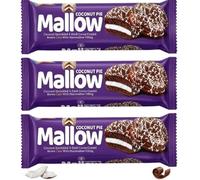 Mallow Pie Cake with Coconut & Marshmallow - Soft Sponge Cake with Fluffy Marshmallow Filling & Coconut Coating, Indulgent Sweet Bakery Dessert Snack, 184g Pack (6 x Pack)