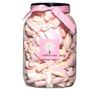 Mallow Tree Vanilla Twist Marshmallow Mix in a Ribbon Gift Jar 550 g, Luxury Gift Selections, Sweet Shop Sweets