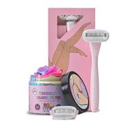 Mallows Beauty - Shave Starter Bundle - Razor Kit with 2 Stainless Steel 5-Blade Heads & Unicorn Shave Butter - Hydrating, Soothing Shave for Smooth, Silky Skin - Beginner Friendly