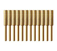 Malloy 12PCS Diamond Coated Cylindrical Burr 5.5mm Chainsaw Sharpener Set Kit Stone File Chain Saw Sharpening Carving Grinding Tools Kit