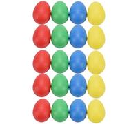 Malloy 20Pcs Shaker Eggs Plastic Musical Egg Shaker with 4 Colors Kids Maracas Egg Percussion Toys