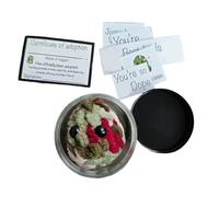 Malloy Adopt A Weed Plushie in A Jar Handmade Plush Stuffed Toys,Little Weed Plushie Easy to Use with Cards