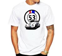 Malloy Men t-Shirt Herbie 53 The Love Bug Tshirt White 3XL White XXL Color L